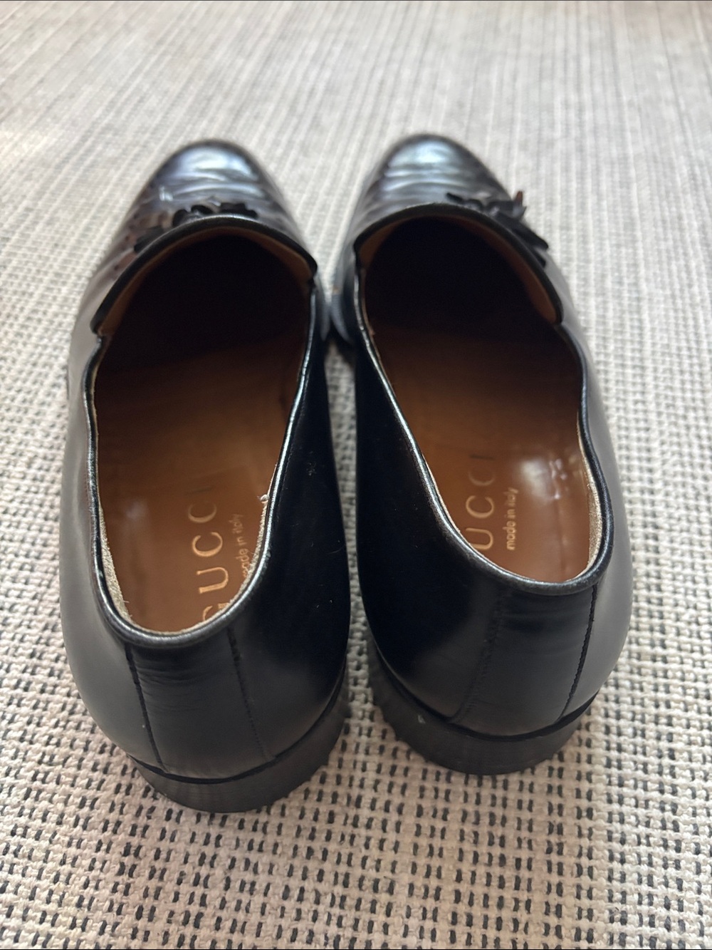 Gucci Black Leather Tassel Loafers - Picture 14 of 14
